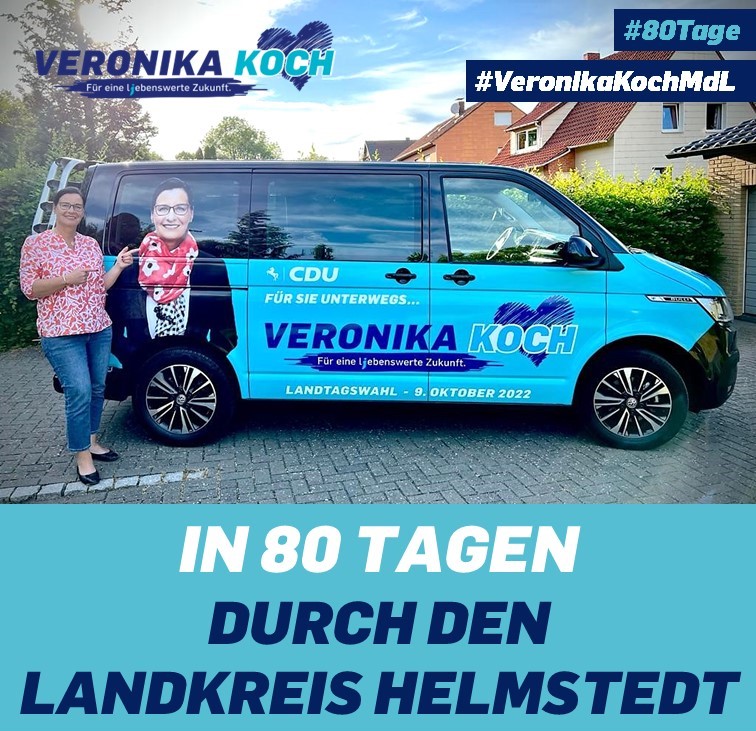 Veronika Koch mit ihrem Tourbus.