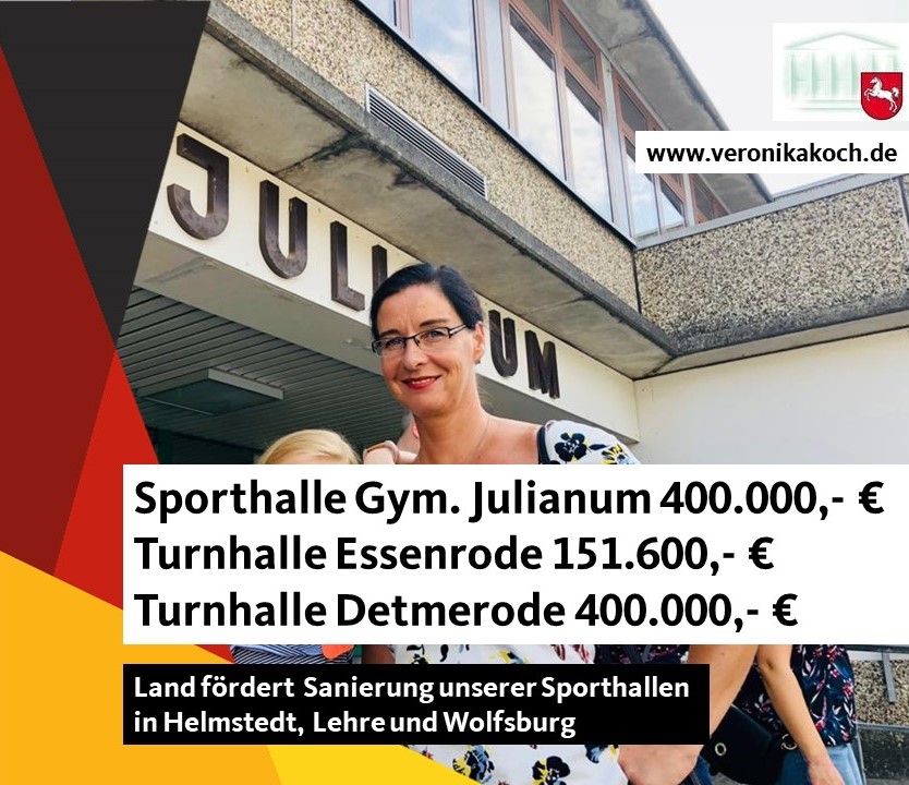 Das Sportstättensanierungsprogramm kommt im Landkreis Helmstedt und in der Stadt Wolfsburg an.
